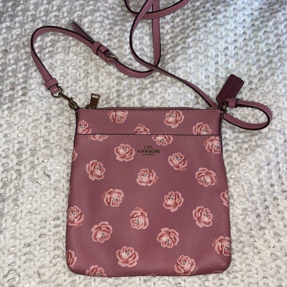 COACH ROSE PRINT MESSENGER CROSSBODY - Picture 3 of 5